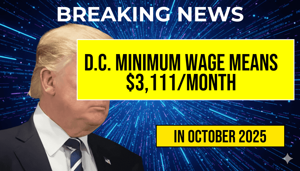 D.C. Families: $17.95 Minimum Wage Equates to $3,111 Monthly Before Taxes for Full-Time Workers